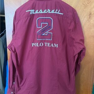 Maserati Men's Burgundy Polo Team Casual Shirt